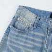 American Retro Wash Gradient Spray Painting Denim Trousers Men Jeans