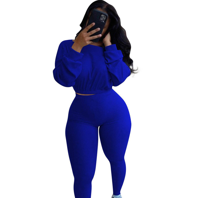 Ladies Autumn 2pcs Athleisure wear Outfit set