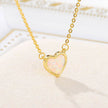 Romantic Heart Necklace Copper Zircon Pendant Necklace for women
