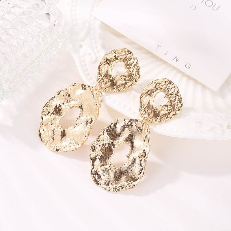 Jewelry Baroque Alloy Geometric Irregular Earrings