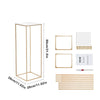 10PCS 31.5inch High Wedding Flower Stand, With Acrylic Laminate,Metal Vase Column Geometric Centerpiece Stands, Gold Rectangular Floral Display Rack For Events Reception, Party Decoration