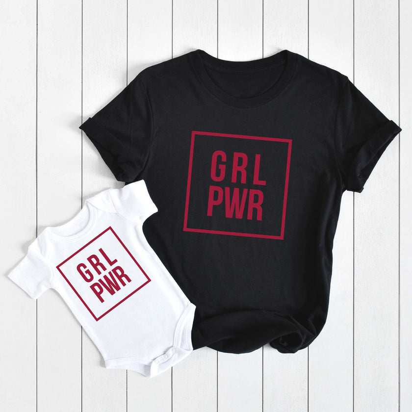 GRL PWR Matching Mommy and Me Shirts