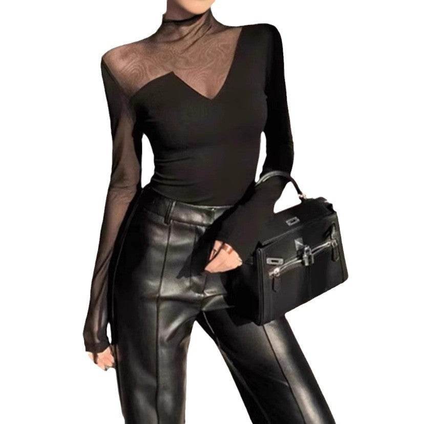 Fashion Chic Slim fit High neck bodycon top for women