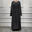 Arab3 piece set ArabDubai Abaya dress with Turban Embellished Abaya