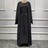 Arab3 piece set ArabDubai Abaya dress with Turban Embellished Abaya