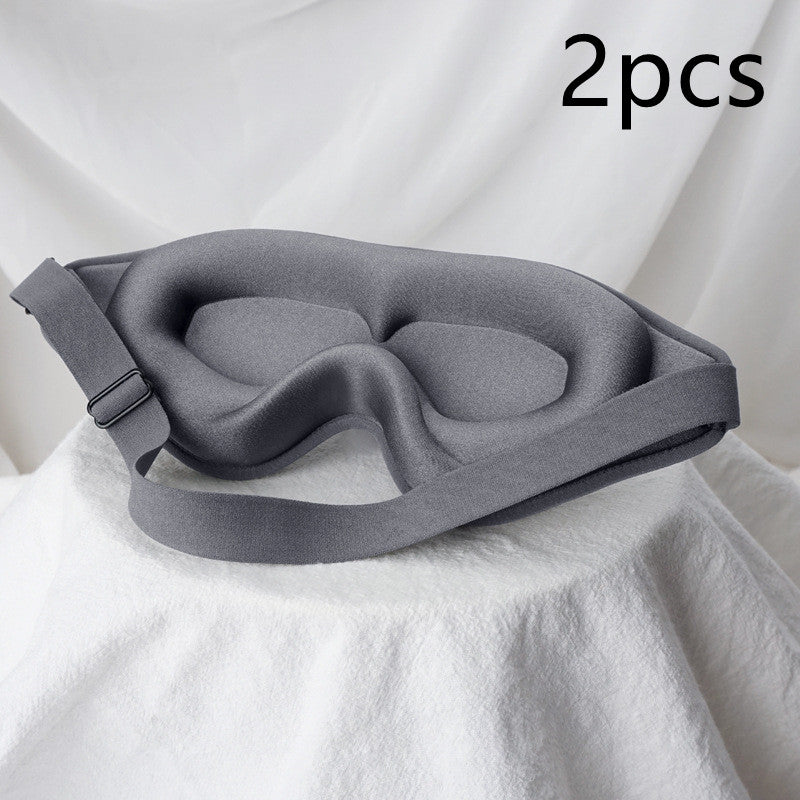3D Stereo Contoured Sleep Eye Mask – Memory Foam Blackout Mask (Black, Rose Pink, Silver)