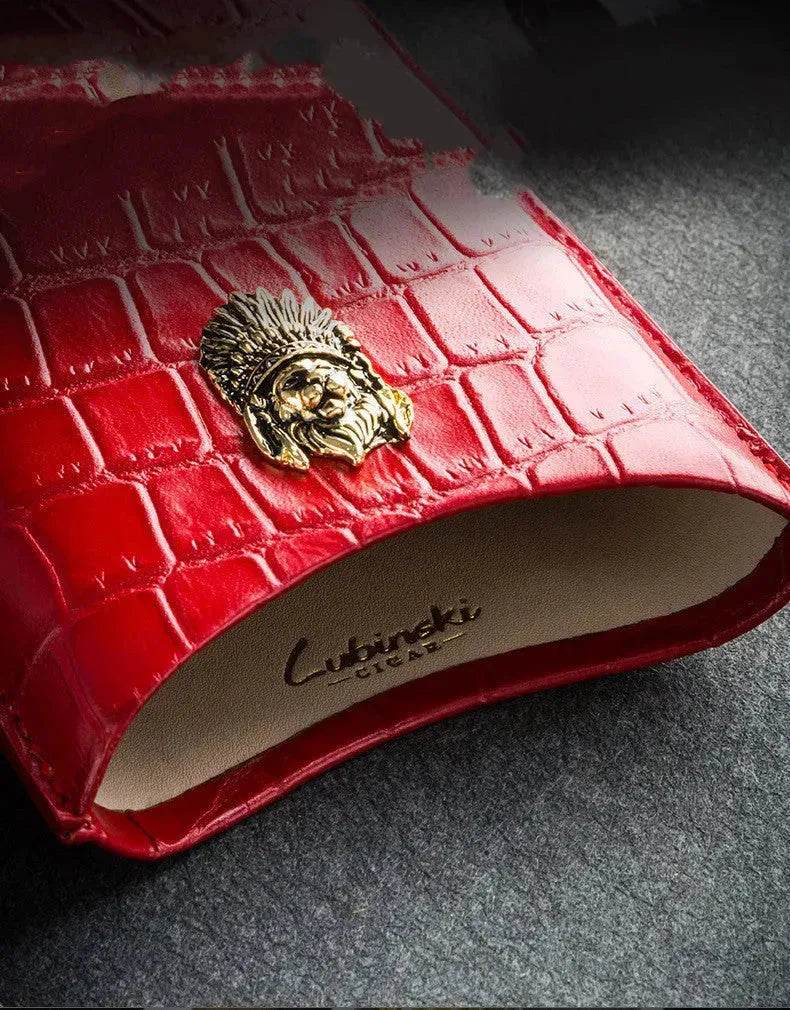 Portable Luxury Cubinski Gothic Moisturizing Leather Cigar Case