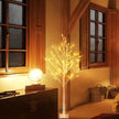 4FT Snowflake Christmas Tree With 48 LED Lamp Artificial Snowflake Pine Tree Home Decoration For Holiday