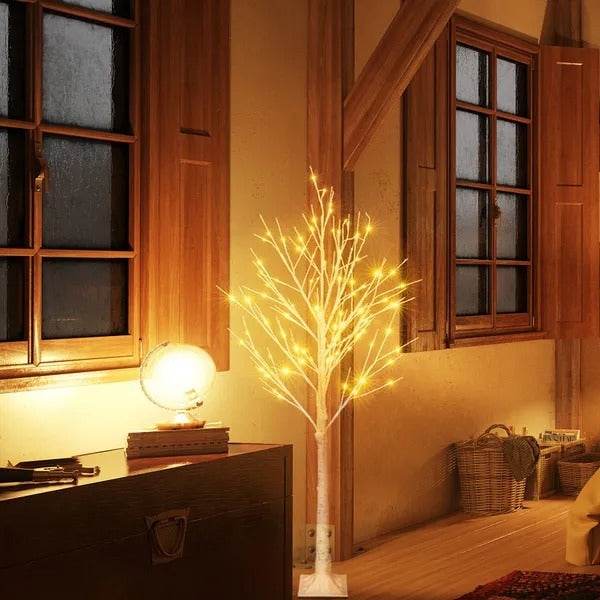 4FT Snowflake Christmas Tree With 48 LED Lamp Artificial Snowflake Pine Tree Home Decoration For Holiday