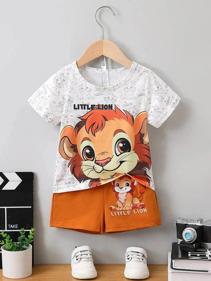 Cartoon Baby Clothing Short Pant Two-piece Set for boys