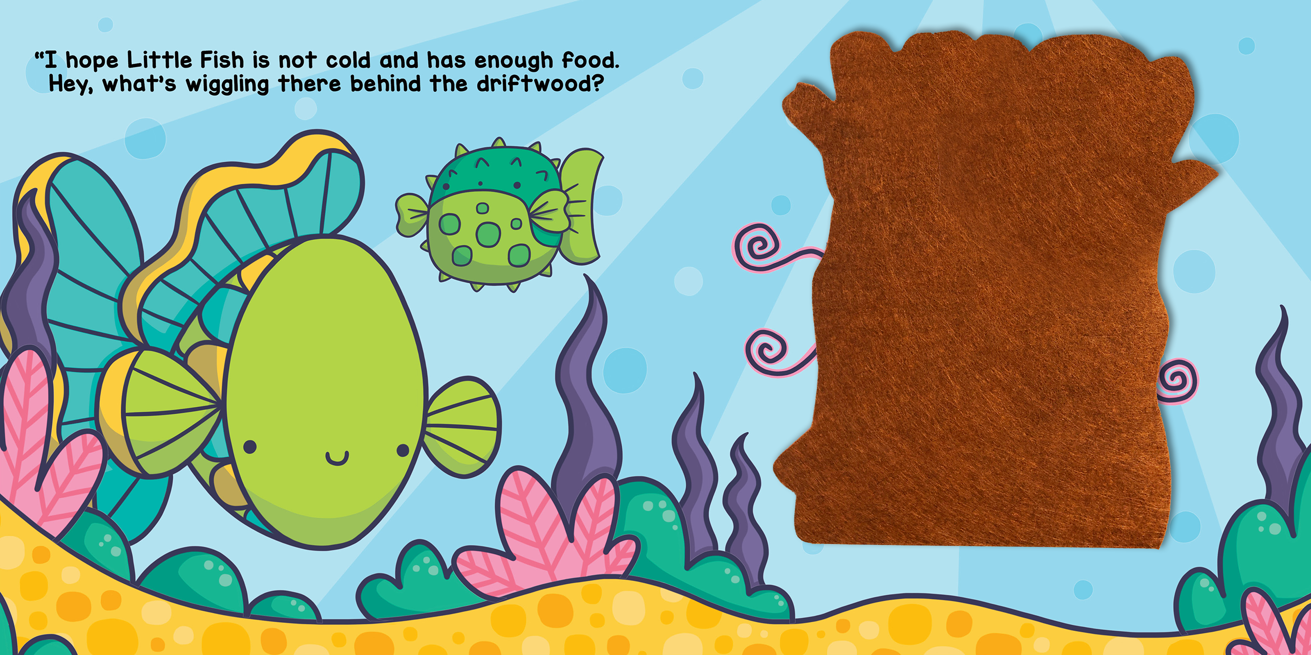 Little Hippo Books - Peek and Seek- In the Ocean  -With Lift-the-Flap Felt Pieces