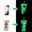 720ml Plastic Sippy Cup Halloween Luminous Straw Cup
