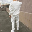Autumn Winter  street fashion Plain Crew neck Sweatsuit for men