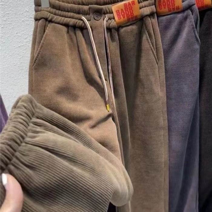Leisure Trousers – Cotton Thick Flannel Sports Pants for Women
