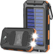 Solar Power Bank 10000mAh – Waterproof, LED Flashlight, SOS, Compass & Carabiner
