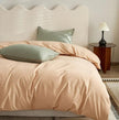 100% Cotton Sanding Duvet Cover Set - Thickened Solid Colour for Autumn and Winter