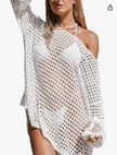Beach Single-shoulder Long-sleeved Beach Cover-up Shirt