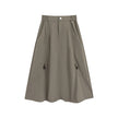 Women's Drawstring Utility Skirt - Casual Long Skirt for Summer