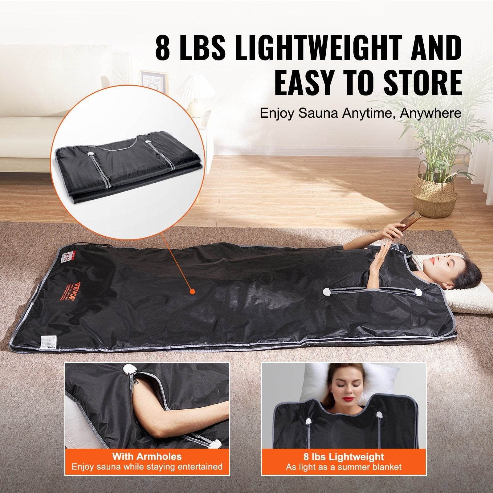 VEVOR Sauna Blanket For Detoxification, Portable Far Infrared Sauna For Home
