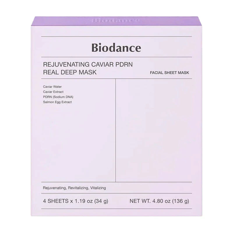 Biodance Rejuvenating Caviar PDRN Real Deep Mask 34g - 1 BOX 4 PCS