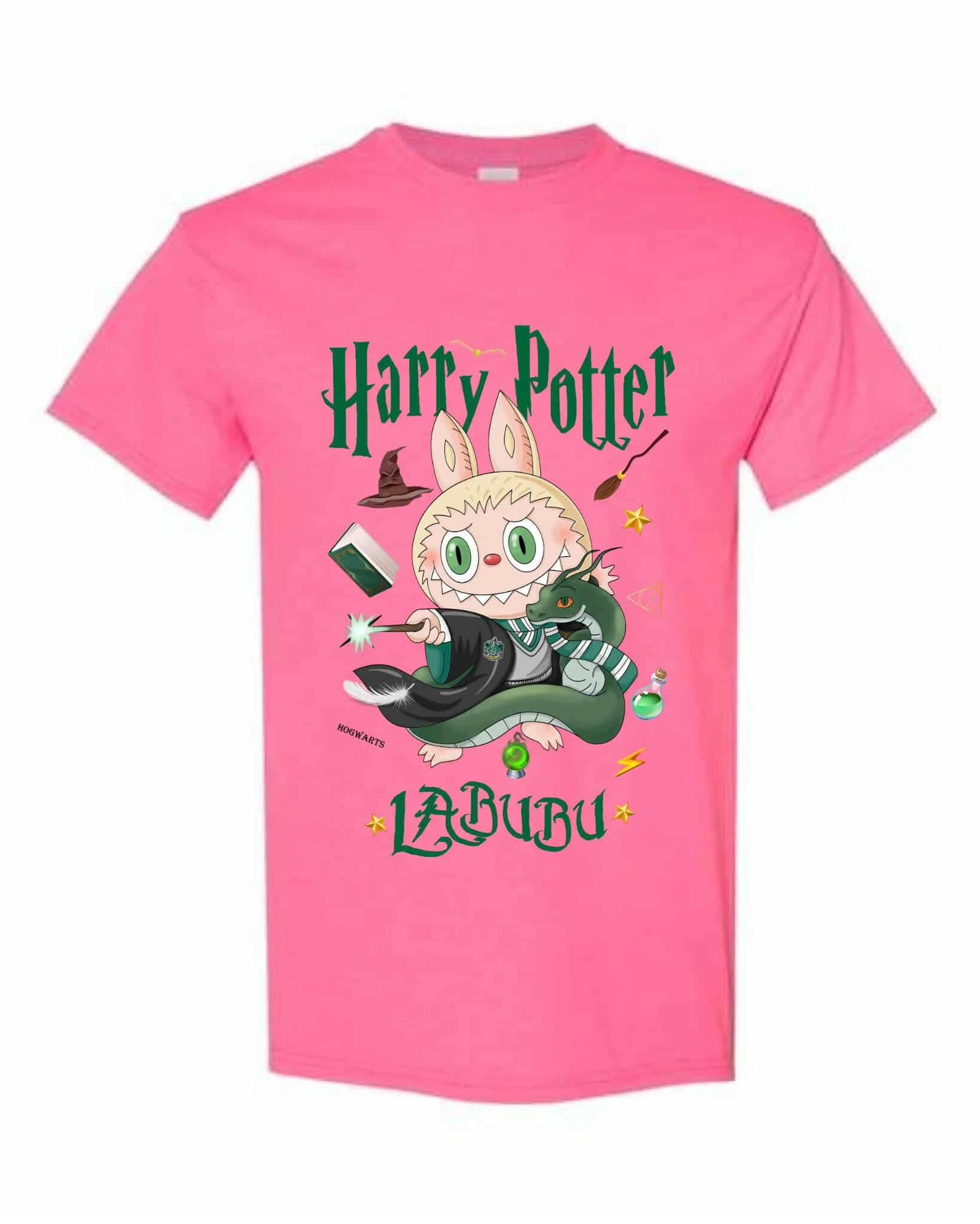 [Adult size] Harry Potter Labubu T-Shirt – Kawaii Wizard Graphic Tee, 100% Cotton
