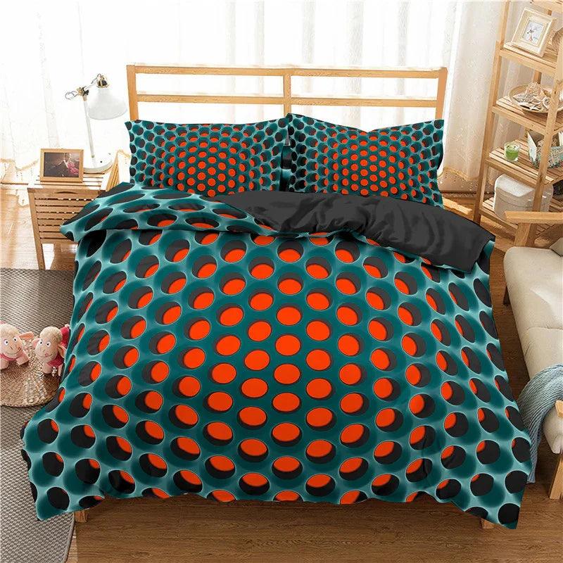 Digital Print Three-piece Bedding Duvet Cover Set