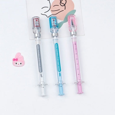Vaccine Pen Creative Gel Pen – 0.5mm Black Ink, Novelty Design for Students