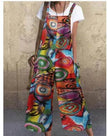 Casual Summer Cotton Floral Sleeveless loose Jumpsuit