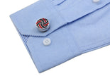 Men's Round Electroplated French Cufflinks – White Steel Business Shirt Cufflinks | Canada & USA