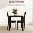Zaya 3-Piece Rectangular Glass Dining Set for Small Spaces-Black