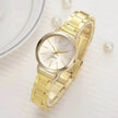 2pcs Narrow Strap Steel Strap Bracelet and  Quartz Watch women