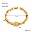 Fashion Stainless Steel Cuban Link Chain Bracelet Numbers