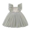 Infant Flying Sleeve Bowknot Girls' Fashion Baby Pettiskirt dress Newborn dresses