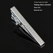 Men's Silver Electroplated Tie Clip – 25 Line Pattern Styles, 5cm Flat Head Business Tie Bar | Canada & USA