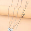 2 PCS mother Daughter Necklace gift idea Puzzle Necklace