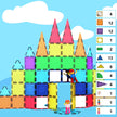 PicassoTiles - PicassoTiles 63pc Brick & Magnetic Tile Building Set