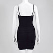 Ladies White bodycon dress Spaghetti Straps Sash Mini Bandage dress for Club Party