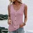 Casual summer U-neck Vest Women Shoulder With Bow Tie Summer blouse top