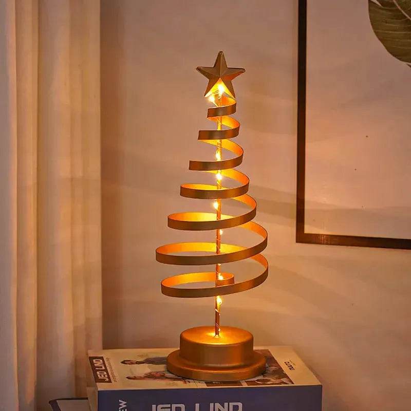 Spiral LED Light Christmas Tree Decoration Night Light Ornaments