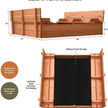 Play22 - Large Wooden Kids Sandbox with Lid