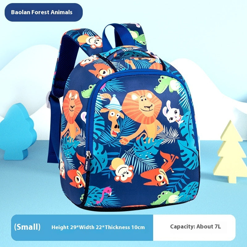 Kids Animal Print School Backpack – Dinosaur, Kitten & Forest (Ages 3–6)