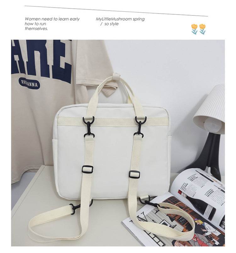 Lightweight College Soft Girl Tote Backpack Laptop Bag