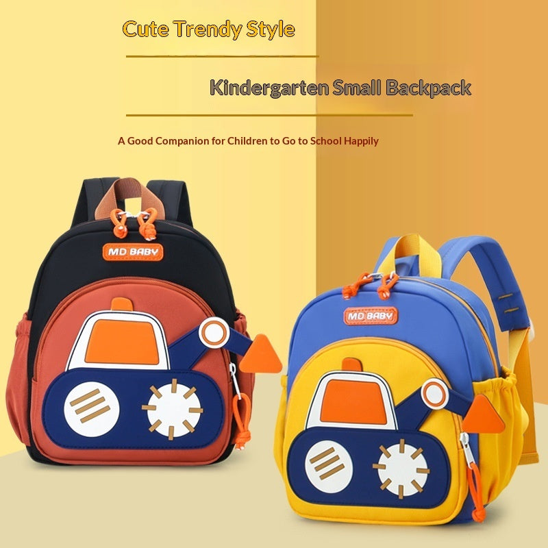 Kids Excavator Backpack – Cute Cartoon School Bag for Boys & Girls (4 Colours)