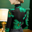 Elegant Women Slim fit Mock neck top ladies turtle neck tops