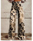 Women's 3D Printed Bootcut Flared Pants – Graphic Print Wide Leg Casual Trousers