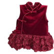 Girls' Fashion Velvet Padded Cheongsam Dress