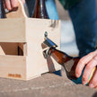 6-Pack - Boîte en bois pour bouteilles et canettes