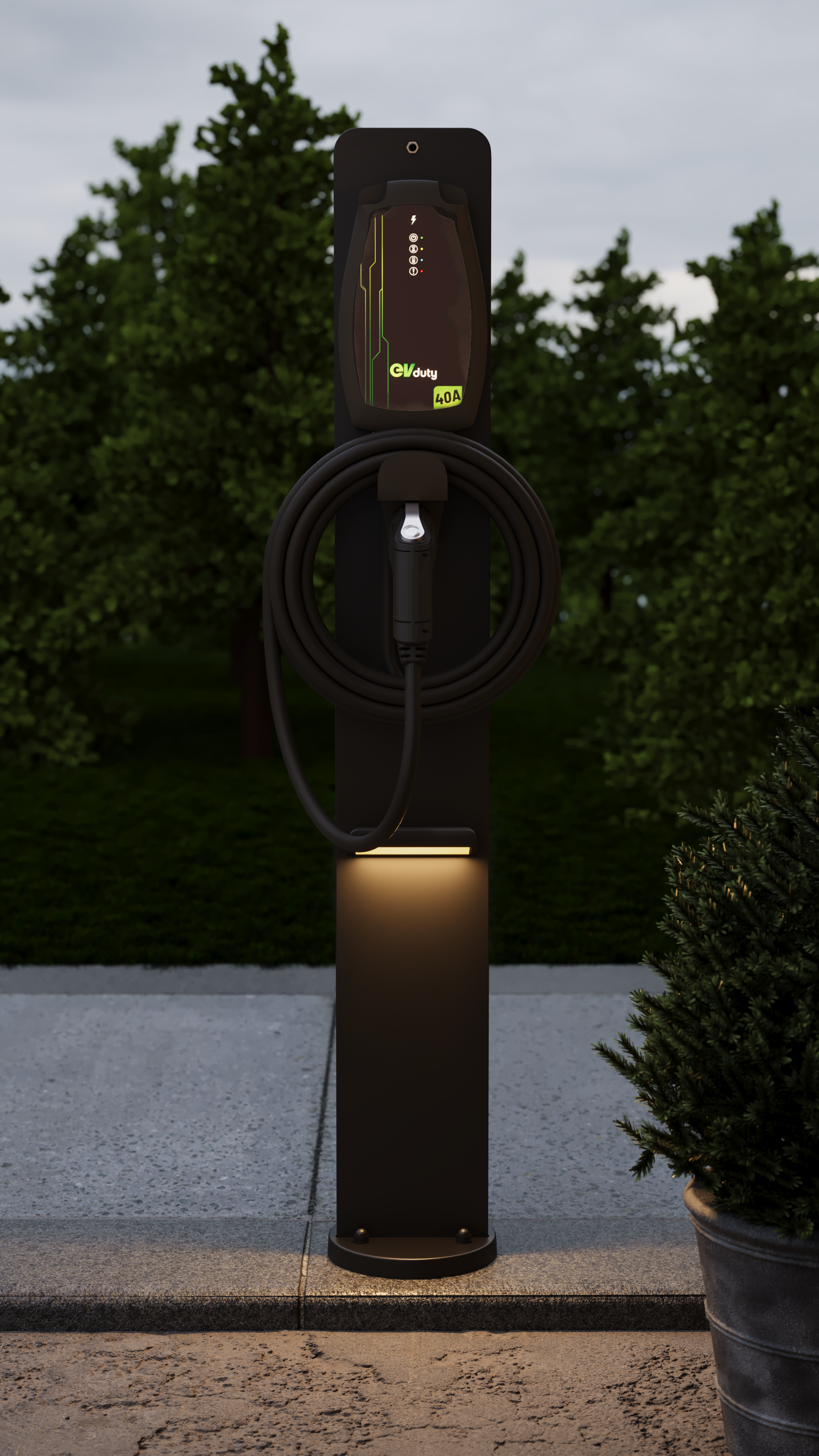 Piédestal Universel EVC SNOC • pour borne de recharge résidentielle de véhicule électrique  • P1