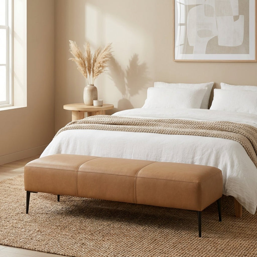 Camel Bench | Handcrafted Bedroom Bench & Entryway Bench