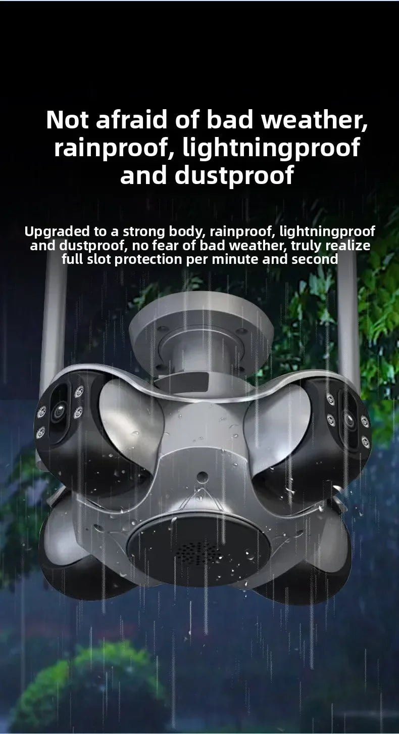 Auto Tracking Wireless Surveillance Cameras HD 4 Screens WiFi IP PTZ FFVideo
